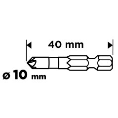 GRAPHITE 54T419 Fazownik Hex, 10 mm 