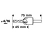 GRAPHITE 54T424 Wiertło z fazownikiem do drewna 4 mm/16 mm