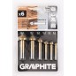 GRAPHITE 54T427 Wiertła fazujące stożkowe pogłębiacze TiN, 6.3-20.5 mm, zestaw 6 szt.