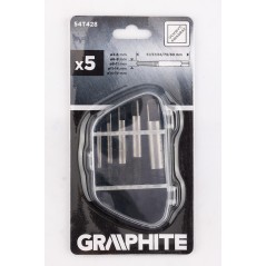 GRAPHITE 54T428 Wykrętaki do zerwanych śrub, 3-19 mm, zestaw 5 szt. 