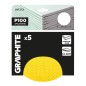 GRAPHITE 58T273 Krążki ścierne, perforowane, na rzep z otworami 225 mm, P100, 5 szt.