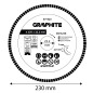 GRAPHITE 57T320 Tarcza diamentowa do cięcia turbo, 230 x 22.22 mm, na sucho