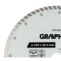GRAPHITE 57T321 Tarcza diamentowa do cięcia turbo, 230 x 22.22 mm, na sucho i mokro