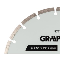 GRAPHITE 57T313 Tarcza diamentowa do cięcia segmentowa, 230 x 22.2 mm, na sucho 