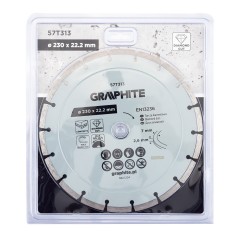 GRAPHITE 57T313 Tarcza diamentowa do cięcia segmentowa, 230 x 22.2 mm, na sucho 