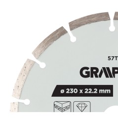 GRAPHITE 57T314 Tarcza diamentowa do cięcia segmentowa, 230 x 22.2 mm, na sucho i mokro 