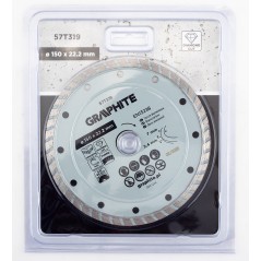 GRAPHITE 57T319 Tarcza diamentowa do cięcia turbo, 150 x 22.22 mm, na sucho 