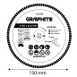 GRAPHITE 57T319 Tarcza diamentowa do cięcia turbo, 150 x 22.22 mm, na sucho