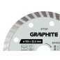 GRAPHITE 57T317 Tarcza diamentowa do cięcia turbo, 125 x 22.22 mm, na sucho