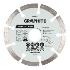GRAPHITE 57T307 Tarcza diamentowa do cięcia segmentowa, 125 x 22.2 mm, na sucho
