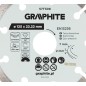 GRAPHITE 57T308 Tarcza diamentowa do cięcia segmentowa, 125 x 22.2 mm, na sucho i mokro