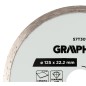 GRAPHITE 57T301 Tarcza diamentowa do cięcia pełna, 125 x 22.2 mm, na mokro