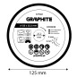 GRAPHITE 57T301 Tarcza diamentowa do cięcia pełna, 125 x 22.2 mm, na mokro