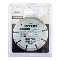 GRAPHITE 57T305 Tarcza diamentowa do cięcia segmentowa, 115 x 22.2 mm, na sucho 