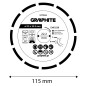GRAPHITE 57T305 Tarcza diamentowa do cięcia segmentowa, 115 x 22.2 mm, na sucho