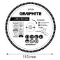 GRAPHITE 57T316 Tarcza diamentowa do cięcia turbo, 115 x 22.22 mm, na sucho i mokro