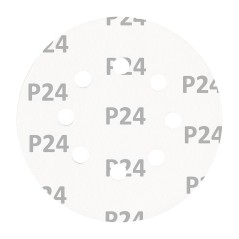 GRAPHITE 58T286 Krążki ścierne na rzep 125 mm, P24, 5 szt., z 8 otworami 
