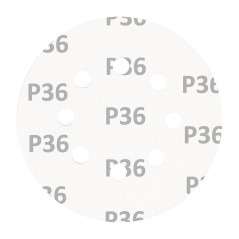 GRAPHITE 58T287 Krążki ścierne na rzep 125 mm, P36, 5 szt., z 8 otworami 