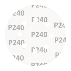 GRAPHITE 58T296 Krążki ścierne na rzep 125 mm, P240, 5 szt., z 8 otworami 