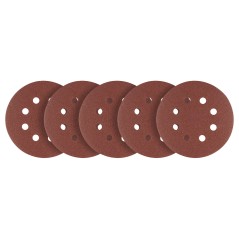 GRAPHITE 58T295 Krążki ścierne na rzep 125 mm, P220, 5 szt., z 8 otworami