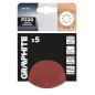 GRAPHITE 58T295 Krążki ścierne na rzep 125 mm, P220, 5 szt., z 8 otworami
