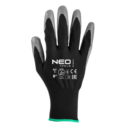 NEO TOOLS 97-647K-8 Rękawice robocze, poliester pokryty nitrylem, 4131X, rozmiar 7 (karta)