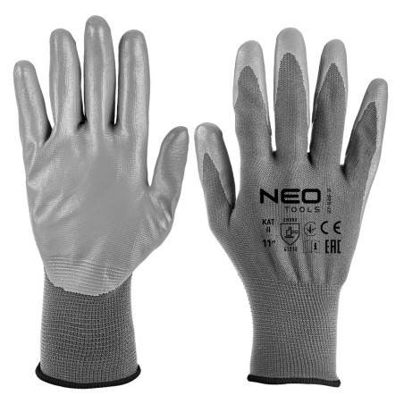 NEO TOOLS 97-646K-11 Rękawice robocze, poliester pokryty PU, 4131X, rozmiar 11 (karta)