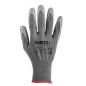 NEO TOOLS 97-646K-7 Rękawice robocze, poliester pokryty PU, 4131X, rozmiar 7 (karta)