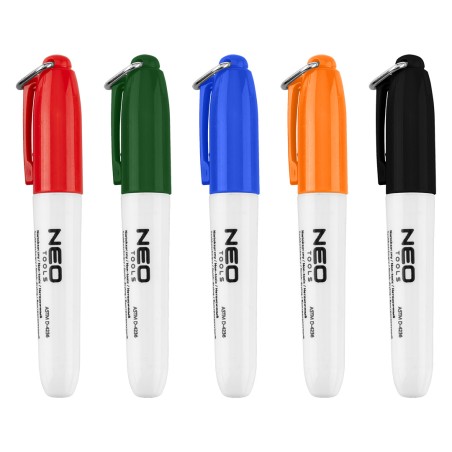NEO TOOLS 13-867 Mini marker, 5 kolorów, blister