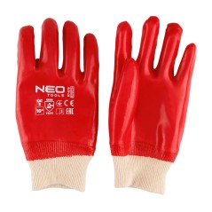 NEO TOOLS 97-676 Rękawice robocze, bawełna pokryty w całości PVC, 3121X, rozmiar 10