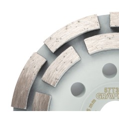GRAPHITE 57T323 Tarcza diamentowa szlifierska, 2 segmenty, 115 x 22.2 mm, na sucho 