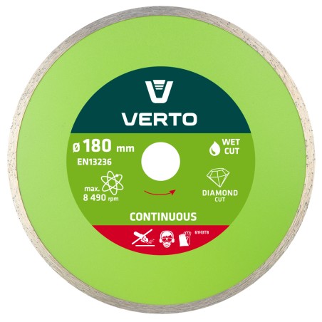 VERTO 61H3T8 Tarcza diamentowa 180 x 22.2 mm, pełna