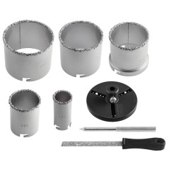 GRAPHITE 56T743 Otwornice wolframowe 32-83 mm, zestaw 8 szt.