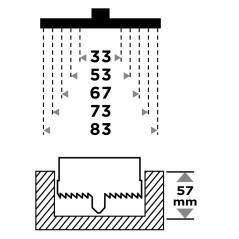 GRAPHITE 56T743 Otwornice wolframowe 32-83 mm, zestaw 8 szt. 