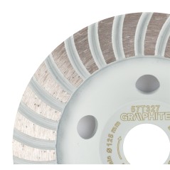 GRAPHITE 57T327 Tarcza diamentowa szlifierska, turbo, 125 x 22.2 mm, na sucho 