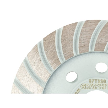 GRAPHITE 57T326 Tarcza diamentowa szlifierska, turbo, 115 x 22.2 mm, na sucho