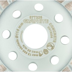 GRAPHITE 57T326 Tarcza diamentowa szlifierska, turbo, 115 x 22.2 mm, na sucho 