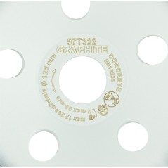 GRAPHITE 57T322 Tarcza diamentowa szlifierska, 1 segment, 125 x 22.2 mm, na sucho