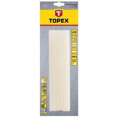 TOPEX 42E172 Wkłady klejowe 11 mm, białe, 12 szt.