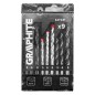 GRAPHITE 54T431 Zestaw wierteł do metalu, drewna, cegły: 5, 6, 8 mm, 9 szt.