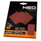NEO TOOLS 54-053 Papiery ścierne na rzep, kwadrat 113 x 113 mm, P80, 5 szt., z 8 otworami do 04-623