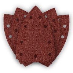 NEO TOOLS 54-056 Papiery ścierne na rzep, żelazko 100 x 147 mm, P80, 5 szt., z 9 otworami do 04-623
