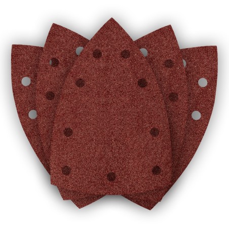 NEO TOOLS 54-056 Papiery ścierne na rzep, żelazko 100 x 147 mm, P80, 5 szt., z 9 otworami do 04-623