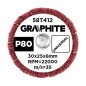 GRAPHITE 58T412 Ściernica listkowa trzpieniowa 30 x 25 x 6 mm, P80