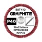 GRAPHITE 58T410 Ściernica listkowa trzpieniowa 30 x 25 x 6 mm, P40