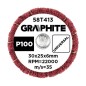 GRAPHITE 58T413 Ściernica listkowa trzpieniowa 30 x 25 x 6 mm, P100