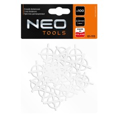 NEO TOOLS 61-115 Krzyżyki dystansowe z kółkiem 2.0 mm, 100 szt. 