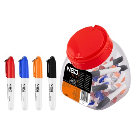NEO TOOLS 13-866 Mini marker, 4 kolory, wielokrotność 80 szt.