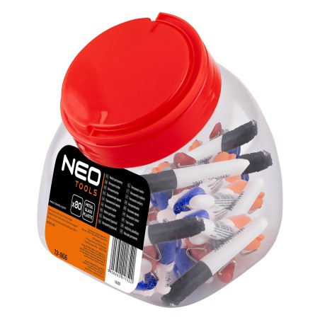NEO TOOLS 13-866 Mini marker, 4 kolory, wielokrotność 80 szt.