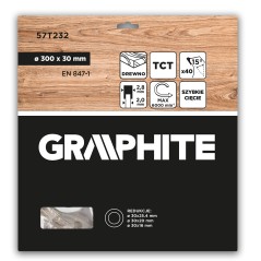 GRAPHITE 57T232 Tarcza do pilarki, widiowa, 300 x 30 mm, 40 zębów 